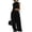 Black, variant on Trendy Outfits for Women 2 Piece Sleeveless Turtleneck Tank Crop Top & Wide Leg Baggy Pants Set with Pockets (XL, Black)