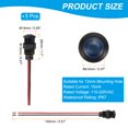 thumbnail image 2 of Uxcell 12mm Blue Signal Indicator Lights, 5 Pack AC/DC 110-220V, Black, 2 of 5