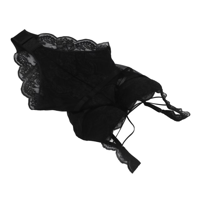 Ropa interior de una pieza de encaje, body de encaje suave y elástico con escote en V profundo, ropa interior de una pieza de encaje, rendimiento de alta gama