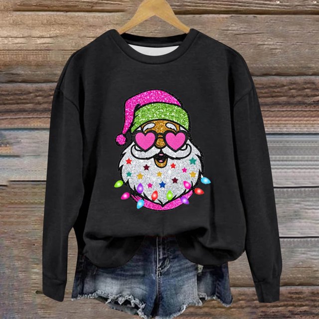 Hauts Contigoes pour Femmes Tendance, Mode de Noël Chandail Décontracté à Manches Longues à Col Rond Imprimé pour Femmes, Hauts Blouse