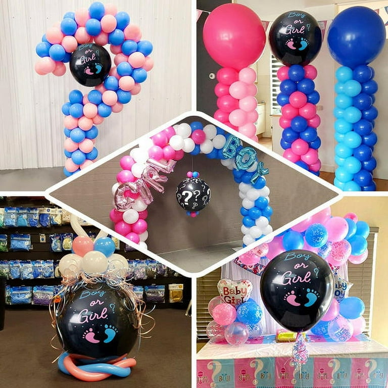 109pcs Gender Reveal Party Black Hot Pink Balloon Garland Kit With Bobo  Balloons For Girl Princess Birthday Party
