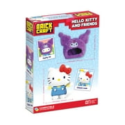Brickcraft Hello Kitty and Friends Kuromi Fluffy Fit Building Kit (239-Piece Set), Sanrio Character Brick Toy with Fluffy Hood Accessory, Collectible Display Figure