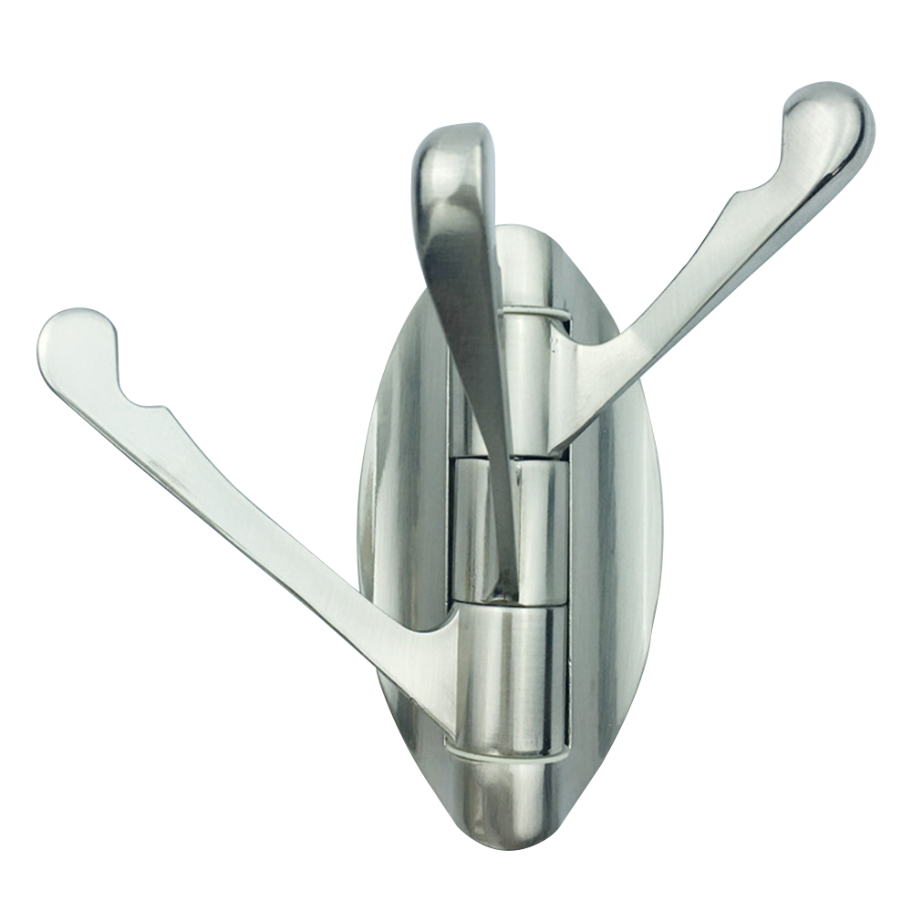 Swivel Hook Foldable Arms Triple Coat Towel Clothes Hanger Hook Wall