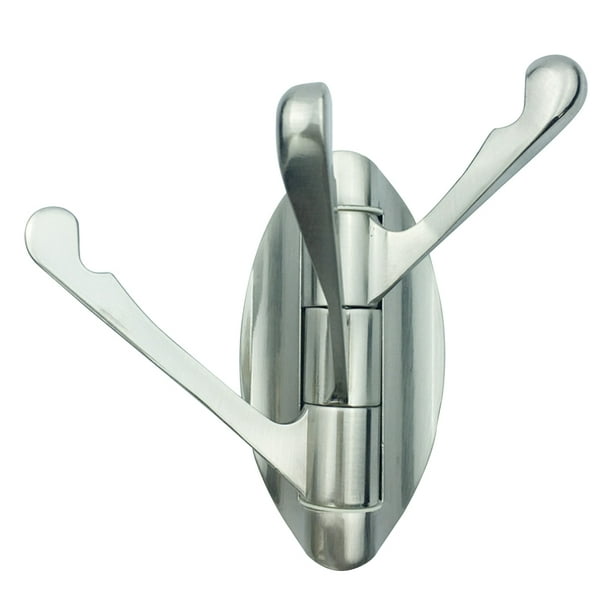 Swivel Hook Foldable Arms Triple Coat Towel Clothes Hanger Hook Wall