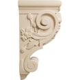 thumbnail image 3 of Ekena Millwork 6 1/4"W x 7 5/8"D x 14 1/8"H Large Floral Corbel, Alder, 3 of 4