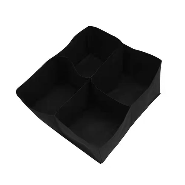 Ounissouiy Diga adiós a las camas de plantación desordenadas - Bolsa de múltiples rejillas Bolsa de fieltro Multi-rejilla Plantación de Jardín y Patio negro 60cm*60cm*30cm