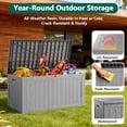 thumbnail image 7 of NIAIZEK Outdoor Lockable 100 Gallon Resin Deck Box, Gray, 7 of 7