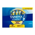 thumbnail image 3 of Tampax Compact Pearl Tampons, with LeakGuard Braid & Extendable Applicator, Regular Absorbency, Compact Extendable Applicator, Unscented, 3 of 27