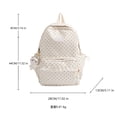thumbnail image 3 of Polka Dot Backpack with Cute Lace Trim, Large Capacity Multi-Pockets Backpack with Pendant for Shopping Outdoor (White), 3 of 10