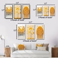 thumbnail image 4 of Designart "Quill Minimalism Abstract Yellow Forest II" Landscape Trees Framed Wall Art Set Of 3 - Yellow Trees Frame Gallery Set For Office Decor, 4 of 6
