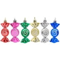 thumbnail image 2 of enjoywould 6 Pcs Christmas Candy Pendants Hanging Decorations Lanyard Design Bright Color Xmas Tree Candy Ornaments, 2 of 8