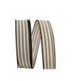 thumbnail image 1 of Reliant Ribbon 93424W-031-09H 10.5 in. 20 Yards Ticking Linen Stripe Wired Edge Ribbon, Black, 1 of 1