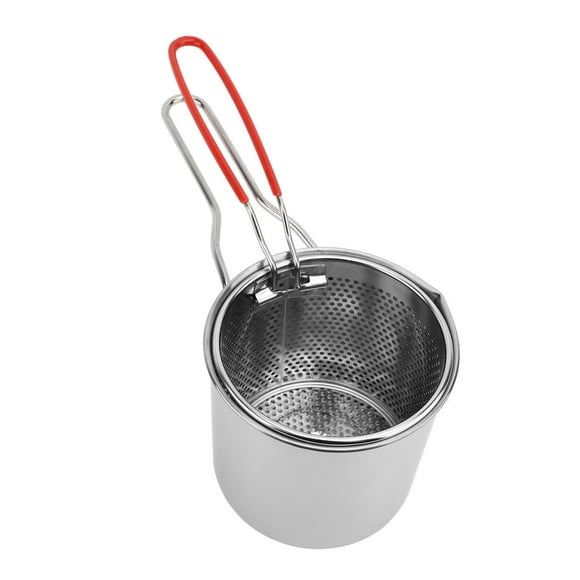 Cooking Pot Deep Fryer, Multifunctional Deep Fryer Pot with Strainer Basket for Home