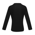 thumbnail image 4 of Men's Casual Solid Color V-Neck Gentleman's Business Long Sleeve T-Shirt XL, 4 of 5
