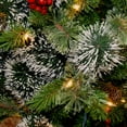 thumbnail image 2 of 20 in. Pre-Lit Artificial Christmas Hanging Basket, Green, Wintry Pine®, Red Berries, Pine Cones, 2 of 4