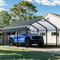 thumbnail image 2 of Walsunny Steel Carport 12X15 FT Heavy Duty Carport Canopy with Galvanized Steel Roof and Frame Metal Carport, 2 of 8