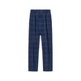 thumbnail image 2 of CPNG Boys Checkered Dress Pants Straight Pants Elastic High Waist School Uniform Pants Classic Button Front Zipper Uniform Pants(Navy,7-8 Years), 2 of 8