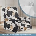thumbnail image 3 of Kuiaobaty Cow Print Recliner Couch Cover with Elastic Bottom Dustproof Breathable Reclining Slipcover Washable Recliner Chair Cover Large for Living Room, 3 of 8