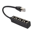 thumbnail image 3 of Divisor , adaptador hembra de PVC negro Plug and Play Puerto LAN jinwen  Divisor Ethernet, 3 of 6