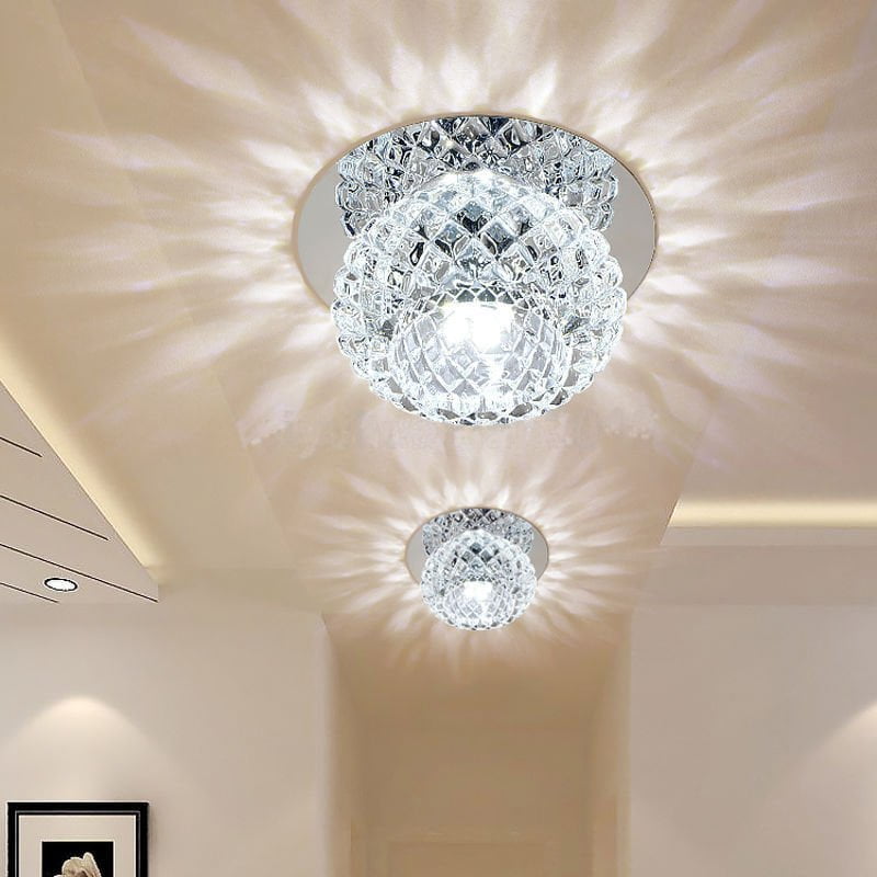 Modern Crystal Led Ceiling Lamp, Bedroom Ceiling Light Fixtures Canada