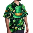 thumbnail image 2 of Saint Patrick's Day Men's Hawaiian Button Down Printed Short Sleeve Summer Beach Shirts, 2 of 6