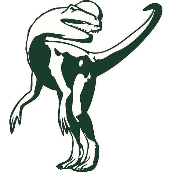 Dinosaur Animal - Kids Boys Bed Room Color=As Seen - =20"X12" - Picture Art - Peel & Stick Vinyl Wall Decal Sticker