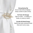 thumbnail image 4 of Evideco French Home Goods Curtain Holdbacks Champagne Gold Leaf Curtain Tiebacks Set of 2, 4 of 7