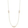 thumbnail image 2 of Primal Gold 14 Karat Yellow Gold Freshwater Cultured Pearl and Bead 3 Station 16-inch with 2 Inch Extension Necklace, 2 of 5