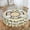 Floral Circular Pattern With, variant on Floral Lemon Rose Pattern Round Tablecloth Polyester Waterproof & Washable 70" Table Cloth Indoor and Outdoor for Kitchen Dining Party Picnic Table Cover