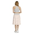thumbnail image 5 of Women's Cream Romantic Japanese Wildflowers A-line Printed Skirt Casual Wear, 2XL, Pale Pink Cream, by Ambesonne, 5 of 6