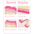 thumbnail image 6 of 18 Months Baby Girls Clothes 24 Months Girls 3 Pack Fall Winter Outfits Set Toddler Girl Long Sleeve Top Pants 6PCS Clothing Set Yellow, 6 of 6