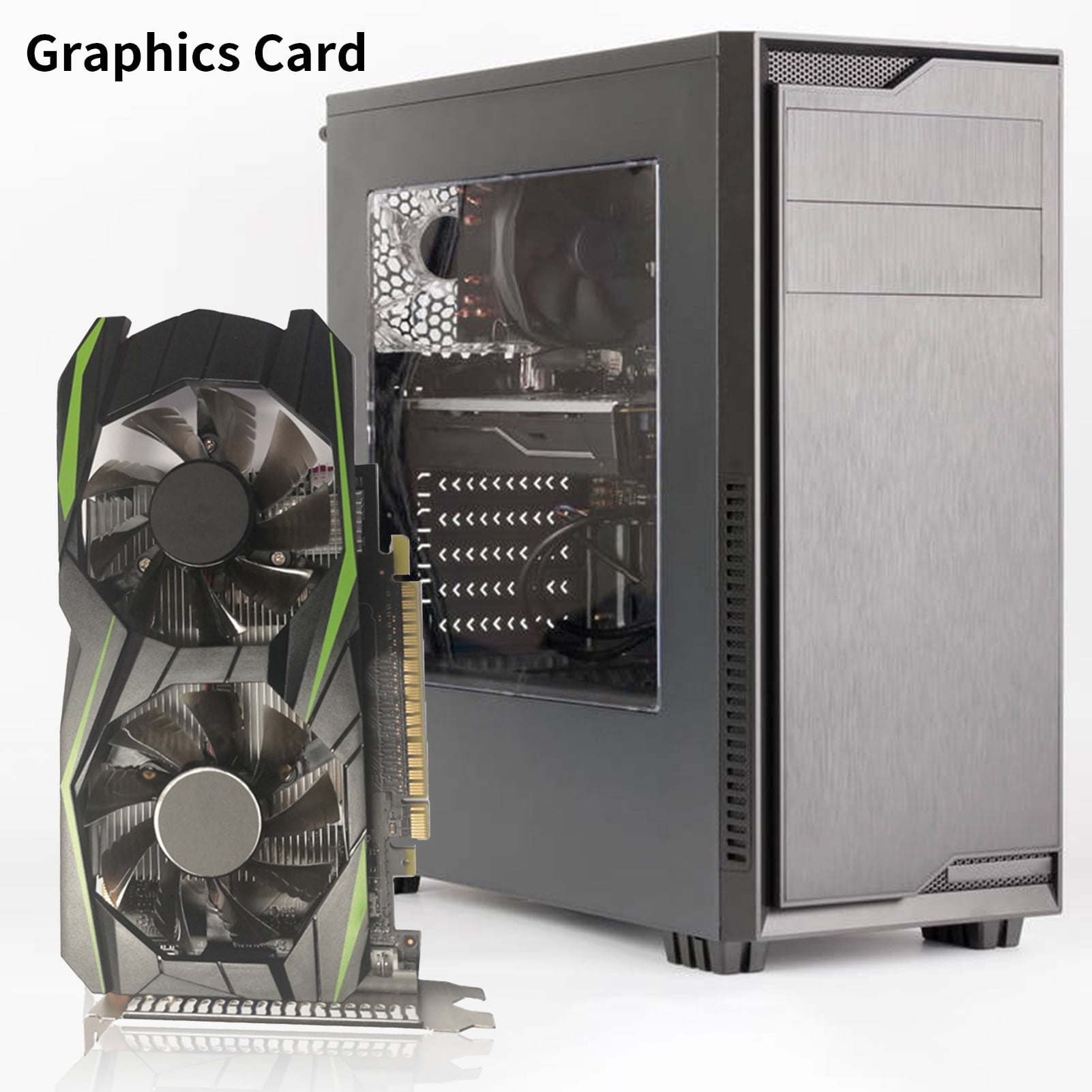 Naierhg GTX1050TI Graphics Card 4GB DDR5 PCI-E 2.0 16X High Speed Gaming Video Card for Desktop