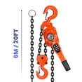 thumbnail image 2 of 13200LBS 20FT Lever Chain Hoist, 6 Ton Heavy Duty Capacity, Dual G80 Hooks, Double-Pawl Brake & 360° Rotation. Ideal for Warehouse, Building, Automotive & Industrial Machinery, 2 of 8