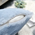 thumbnail image 5 of Home Soft Things Faux Fur Throw Pillow Cover 4 Piece Set-Blue Fog - 20" x 20, 5 of 9