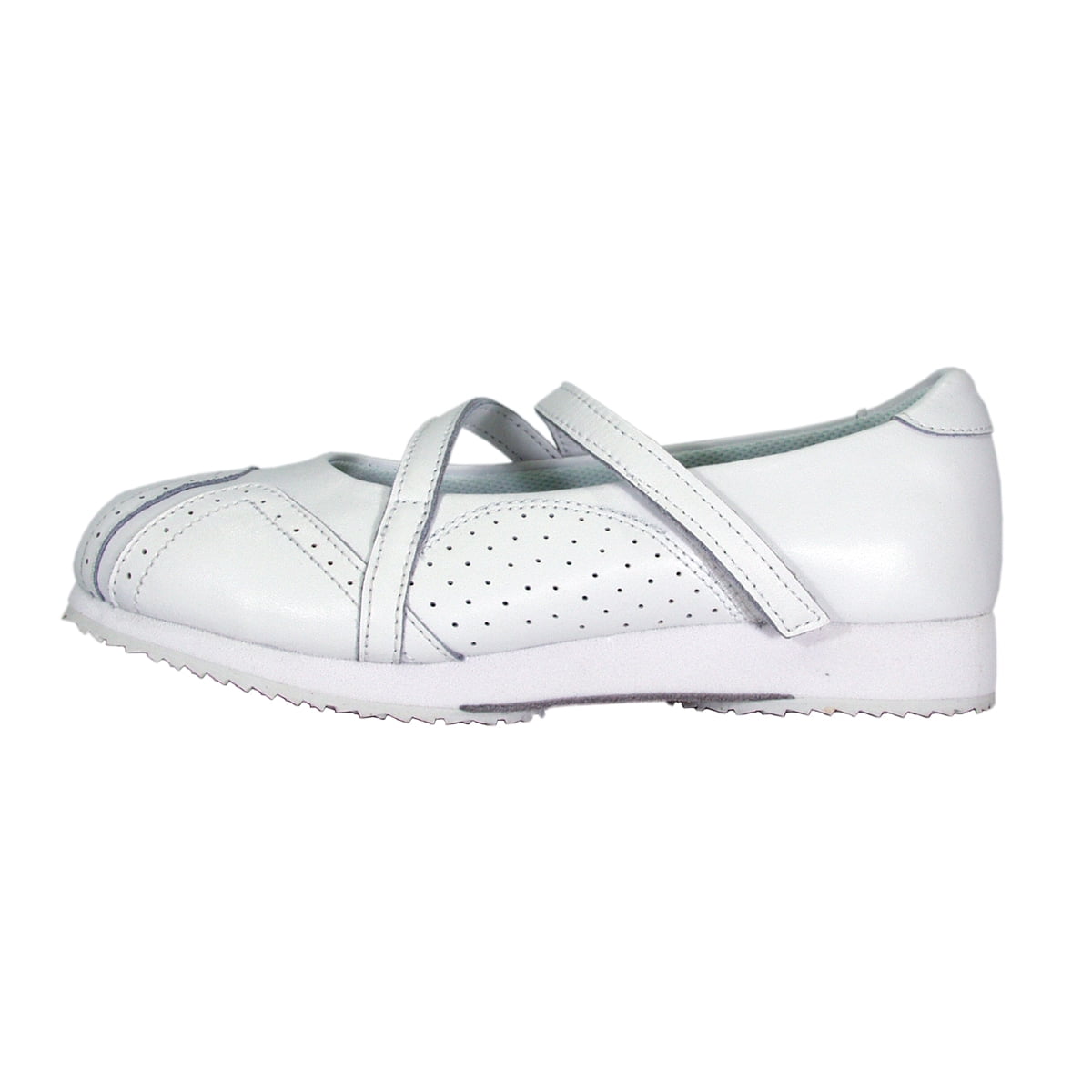 24 HOUR COMFORT Janis Wide Width Comfort Shoes For Work and Casual Attire WHITE 5