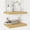 Oak-16"W x 12"D - 2P, variant on Floating Shelves Walnut 55"W x 8"D - 2P