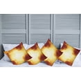 thumbnail image 6 of Ambesonne Abstract Throw Pillow Cover 4 Pack, Modern Grid Design, 18", Dark Orange and Yellow, 6 of 6