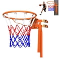 thumbnail image 2 of Removable Basketball Frame Rim, Wall Door Mounted Basketball Hoop Replacement with All Weather Net, Basketball Rim for Indoor Outdoor Garage Backyard, 2 of 9