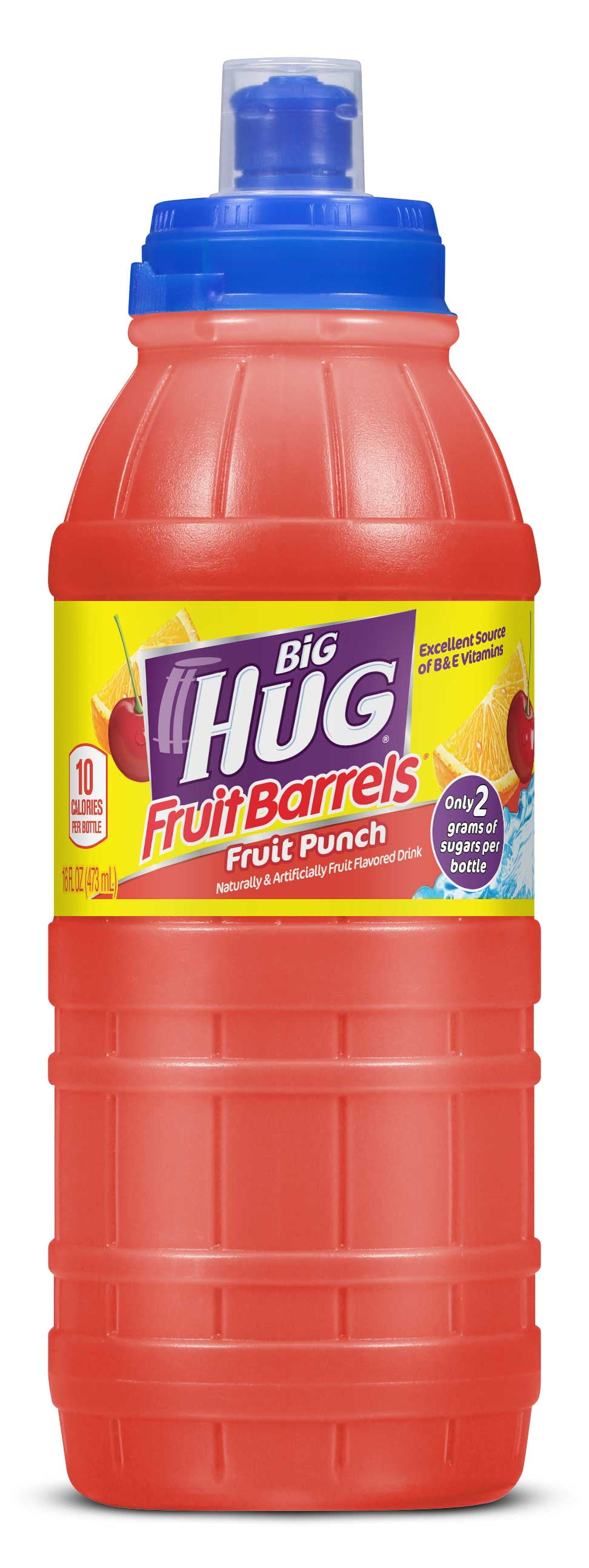 Big Hug Fruit Barrels Sports Cap Punch Fruit Flavored Drink, 16 Fluid