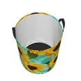 thumbnail image 3 of Fotbe Sunflowers With Green Leaves Laundry Basket with Handles, Waterproof Large Laundry Hamper, Wash Bag for Corner Dorm, Rolling Laundry Basket with Handles-Medium, 3 of 8