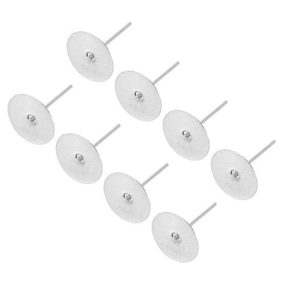 100Pack Earring Posts, 10mm/0.4inch Stainless Steel Earring Studs, Silver