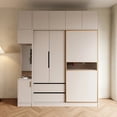 thumbnail image 2 of Luxurious cream style sliding door wardrobe household bedroom modern simple locker sliding door wardrobe My Lux Decor Round, 2 of 9