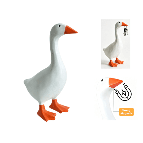 Mini Desk Goose with Magnetic Beak, Cute DIY Porch Goose Outfits, Office Desk Decor for Women, Great Office Gifts for Friends