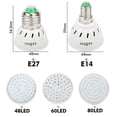 thumbnail image 4 of Lámpara hidropónica para cultivo de flores y vegetales, 3 W, 4 W y 5 W, E27, E14, MR16, GU10, 48 LED, 60 LED y 80 LED, 4 of 8