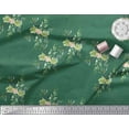 thumbnail image 3 of Soimoi Green polyester Crepe Fabric Square & Leaves Print Fabric by Yard 52 Inch Wide, 3 of 3