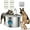 2 filter elements, variant on 2026 new Dog Bowls Water Fountain, Ultra Quiet Dog Drinking Fountain with Quadruple Filtration, Stainless Steel 3.2l Automatic Pet Water Dispenser, Large Capacity Dogs Bowl, for Dogs