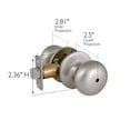 thumbnail image 3 of Design House Cambridge Privacy Single Bed and Bath Door Knob, Satin Nickel, 3 of 19