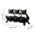 thumbnail image 3 of Handcrafted Gothic Cat Apothecary Spice Jars, Vintage Glass Storage Containers with Red-Eyed Cat Lids, Decorative Herb & Tea Jars with Ornate Tray, 3 of 5