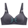 thumbnail image 4 of Wdgfv Bras for Older Women Charm Front Button Push Up Bras Supportive Lifting Bra Full Coverage Back Fat Wirefree Bras Silver 44, 4 of 5