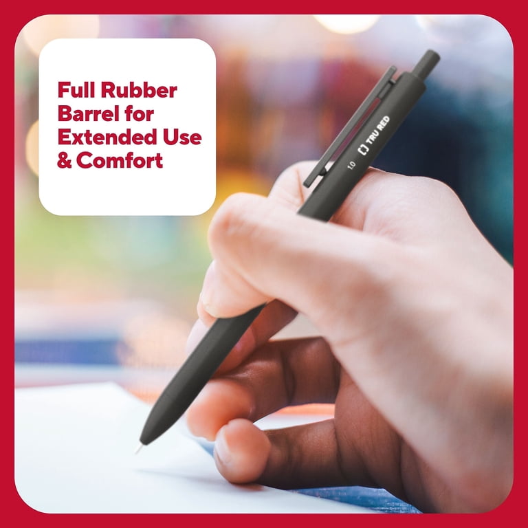 Staples TRU RED Retractable Quick Dry Gel Pen Medium Point 1.0
